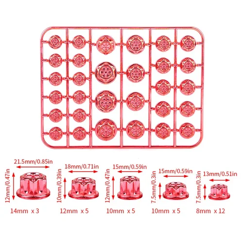 Imagen 2 del producto Juego de tapas de tornillos para motocicleta, 30 Uds., tuerca de motor, tapa de perno, cubre cabeza, tornillo corporal, tapa decorativa, accesorios de modificación de motocicleta