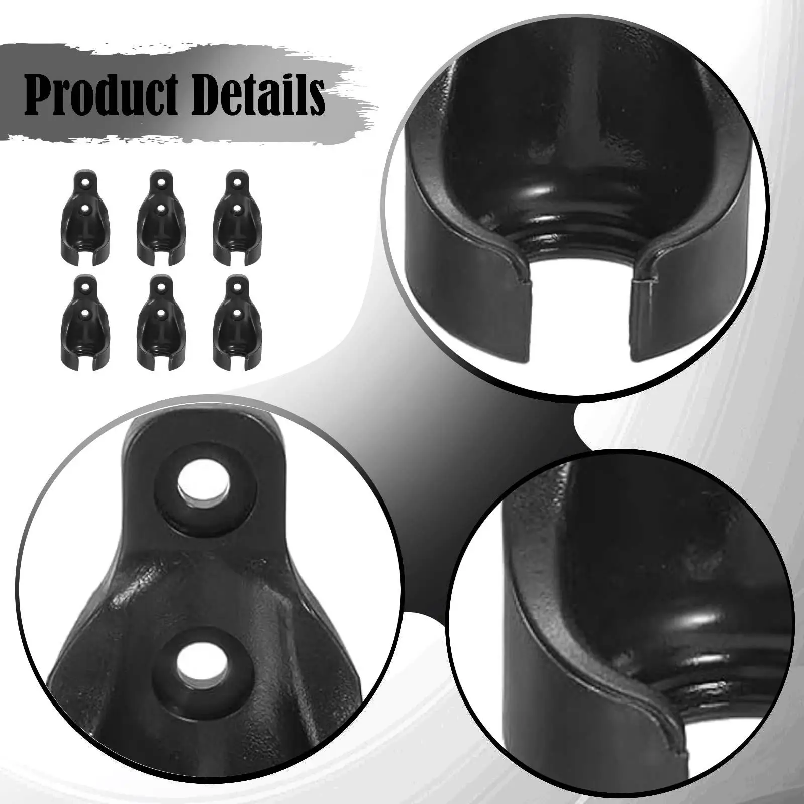 6 Pieces Bungee Ball Receivers Blinds Bungee Cord Parts for Exterior Outdoor Sun Shades