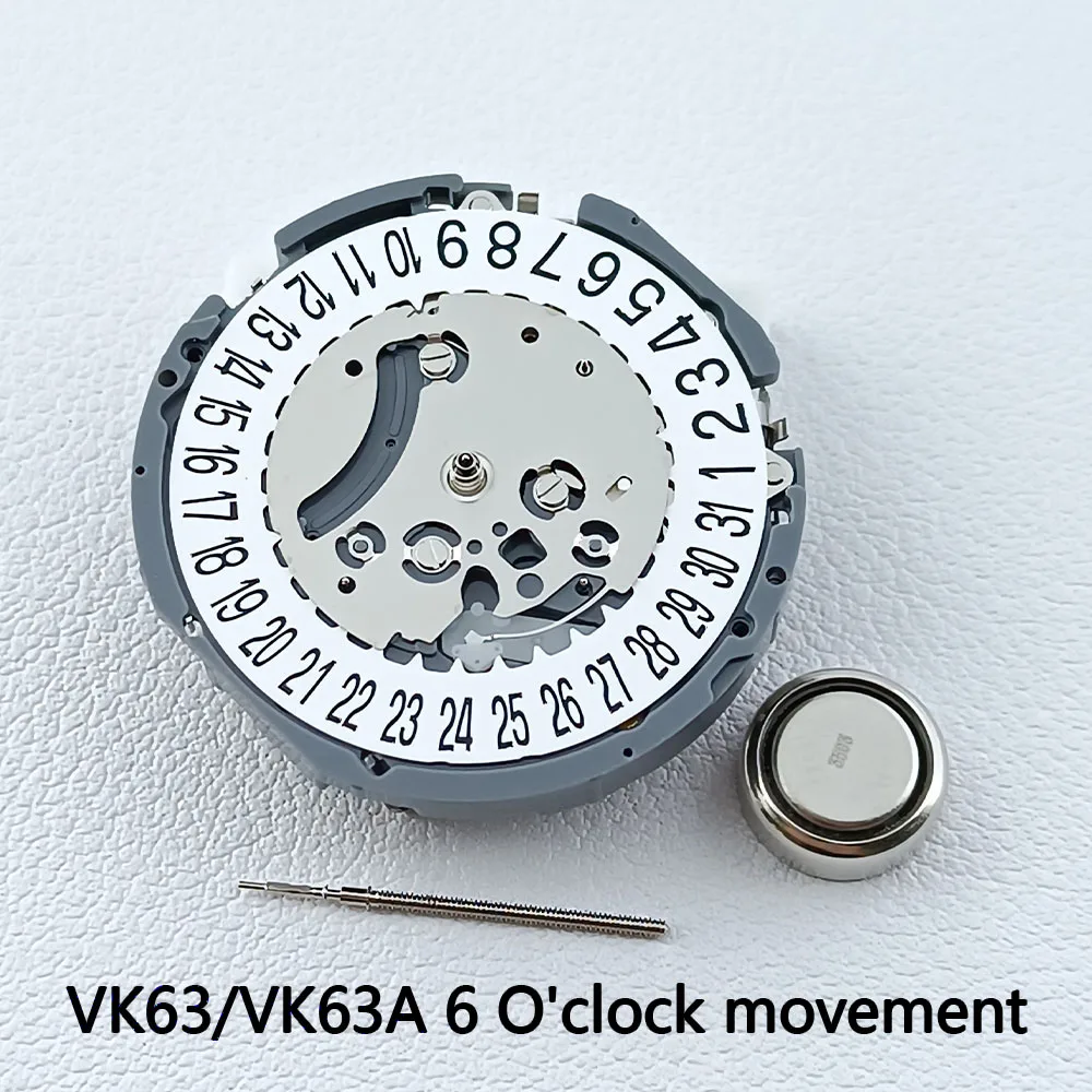 

VK63 VK63A Quartz Watch Movement Date 6 o'clock Chronograph For VK63 Movement Watches Repair Tool