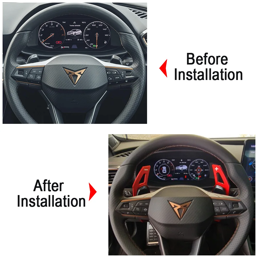 For Cupra Ateca Formentor VZ5 Leon 2021-2025 Car Steering Wheel Shift Paddle Gear Shifter DSG Extension Styling Car Accessories