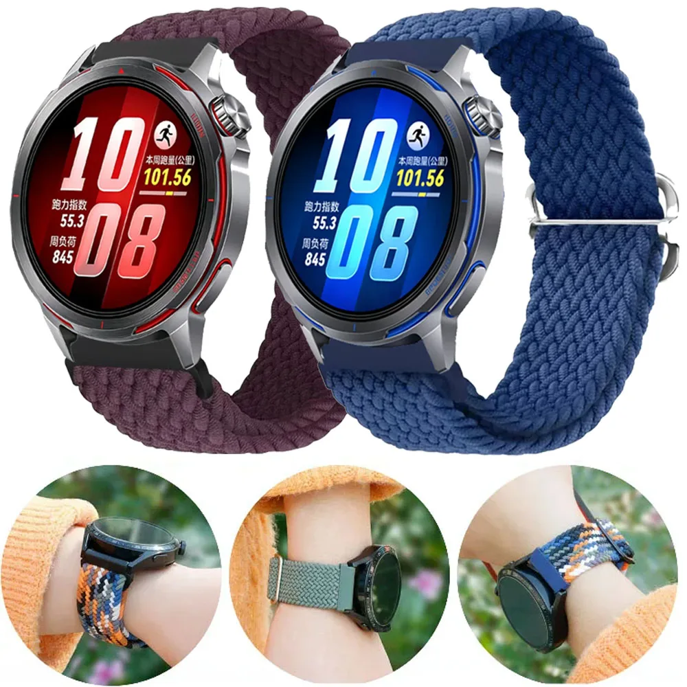 22mm 20mm Geflochtenes Nylonarmband für Huawei Watch GT Runner 2/Ultimate 2 Komfortables Band für Huawei Watch GT6 5 4 3 Pro 46mm Armband