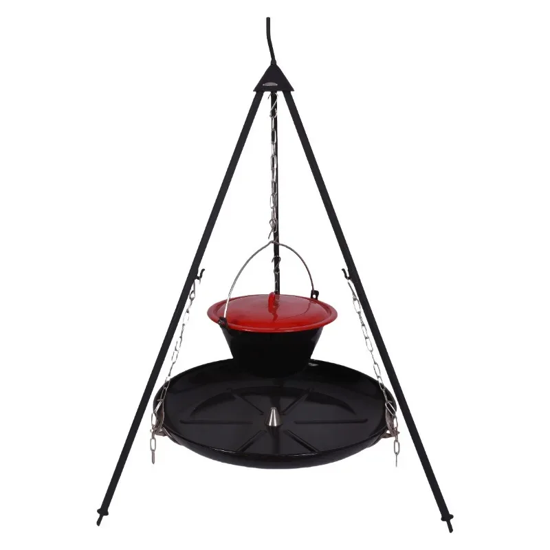 

BBQ tripod pot bracket tripod portable fire stove bonfire rack triangular camping supplies outdoor barbecue