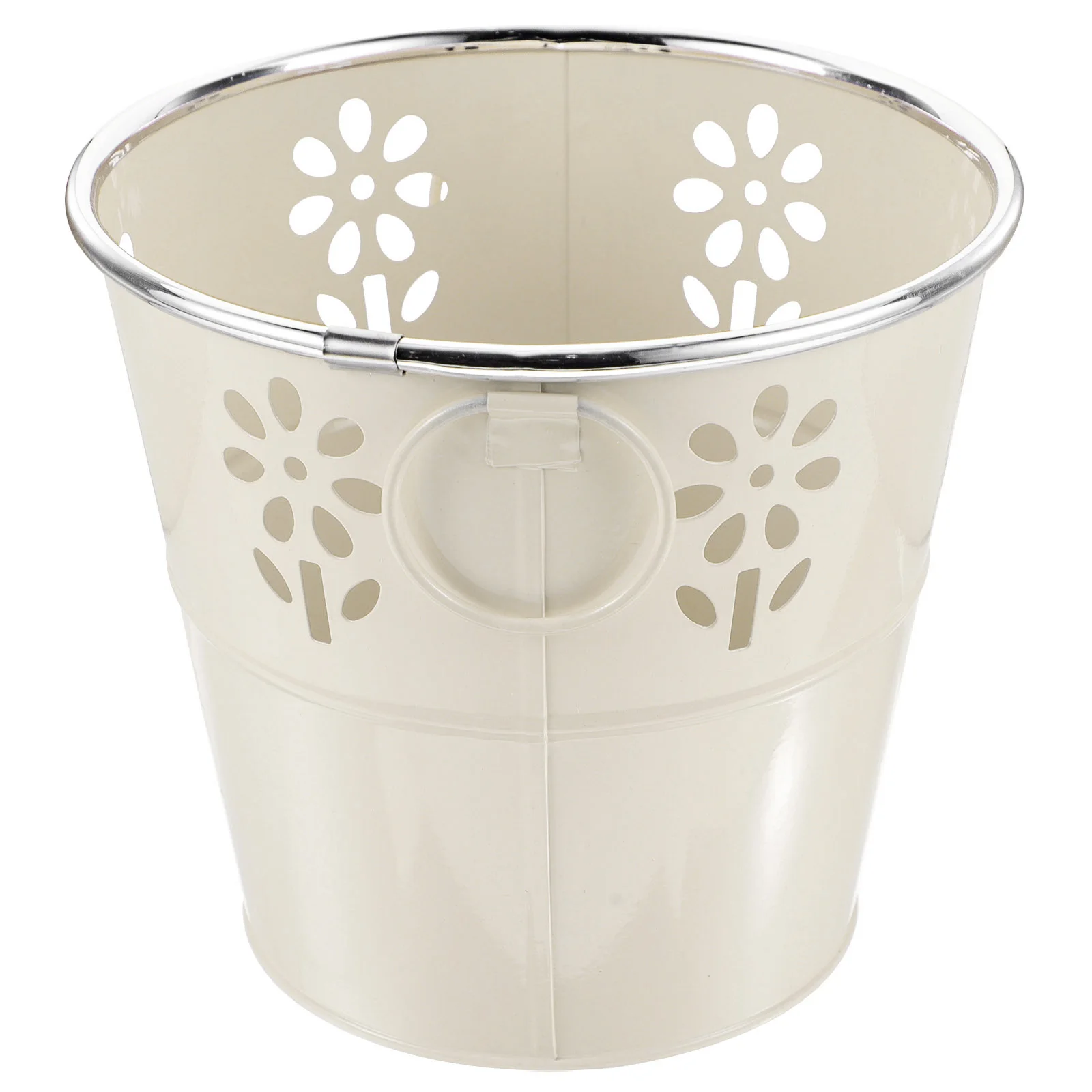 

Rustic Iron Flower Pot Vintage Galvanized Bucket for Plants Decorative Tin Vase Metal Pail Planters