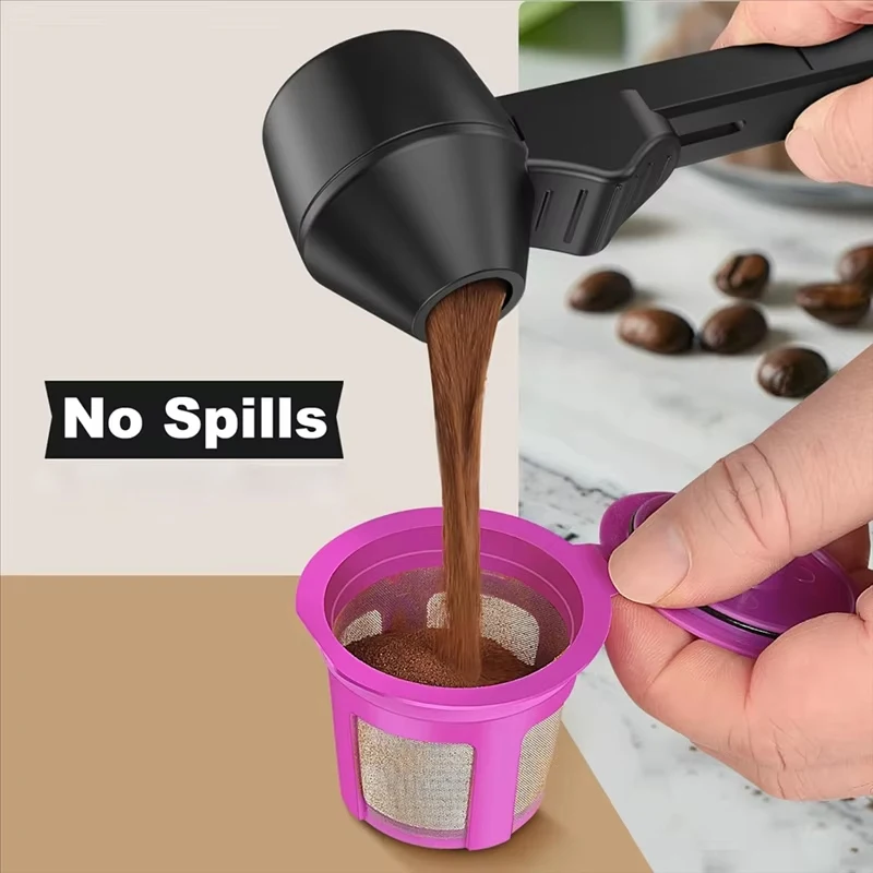 

Creative Coffee Sliding Funnel Spoon Reusable Coffee Protein Powder Measuring Spoon
