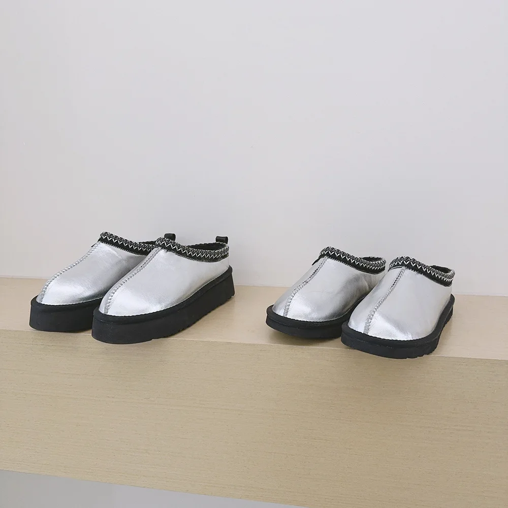 

2025: мужские и женские зимние ботинки из натуральной кожи, утепленная хлопковая обувь большого размера, тапочки в этническом стиле, обувь Lai Ren