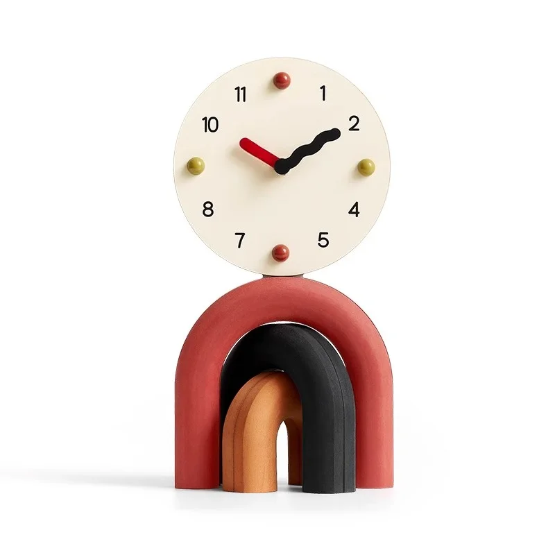 

Cream style home jewelry simple living room bedroom decoration table clock ornament
