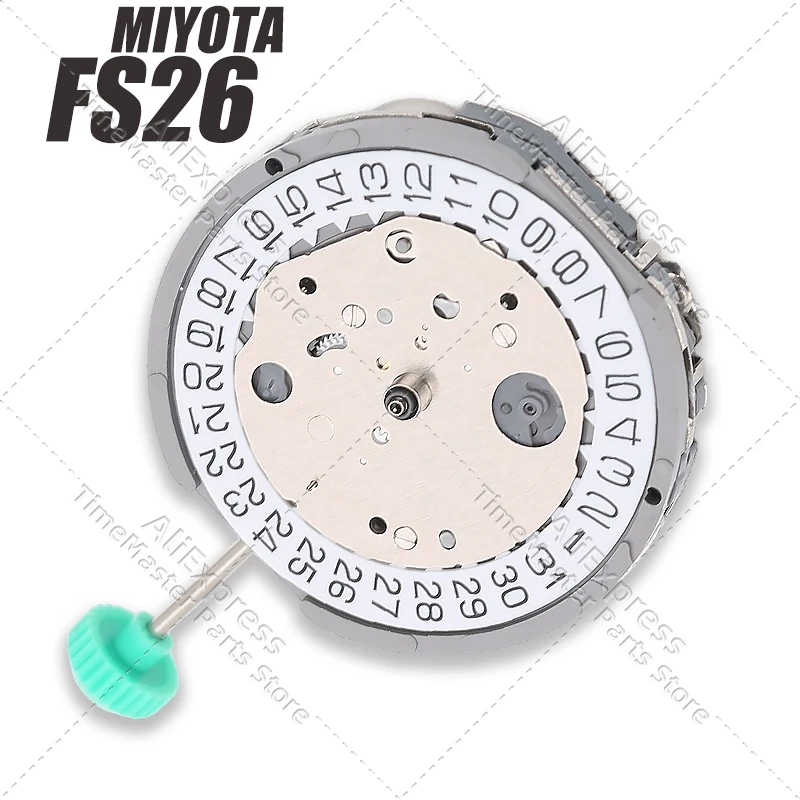 Fs26 cronógrafo movimento de quartzo multifuncional design de sete mãos com 3 olhos data às 4.5 peças de reparo de relógio de substituição