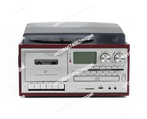 

Компактная ретро-аудиосистема для дома: проигрыватель в винтажном стиле, 3-канальный музыкальный плеер (Bluetooth/CD/кассеты)