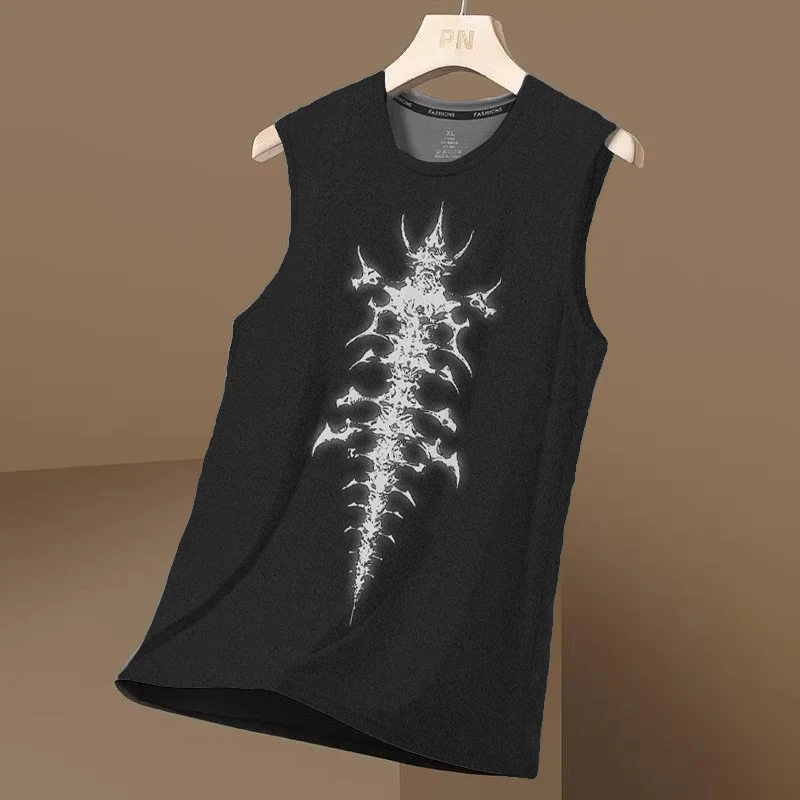

Summer Men's Breathable Tank Tops Fashion 3D Printed Gym Fitness Quick Dry Sleeveless T-shirt Oversize Comfortable Man Clothing