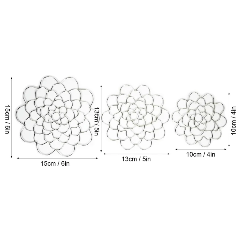 3 パッククリエイティブフラワーインサーターフラワーグリッドメタルアクセサリーフラワートレリスドロップシッピング