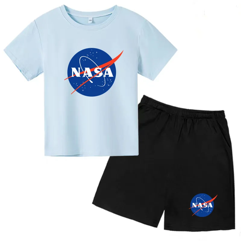 

Kids T-shirt Clothing 3-12Y crew neck top+Shorts 2P Boys Girls Toddler Birthday Gift Sunshine Charming Sports Jogging Casual Set