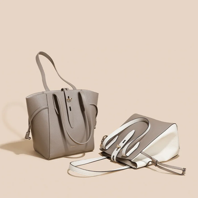 D4-TP2021071,Cowhide Material Luxury Female Shoulder Crossbody Handbag Tote Waist Belt Chest Travel School Bag Backpack