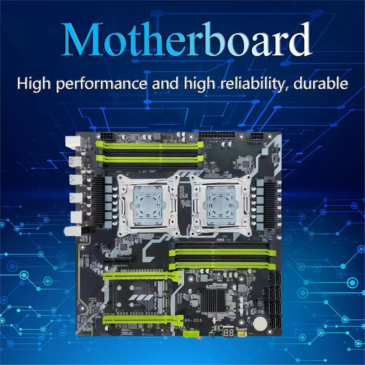 

Материнская плата X992D3, двухпроцессорная материнская плата X99, LGA2011-3, Gigabit Ethernet, поддержка M.2 NVMe, 8xDDR3, максимальная емкость 256 ГБ