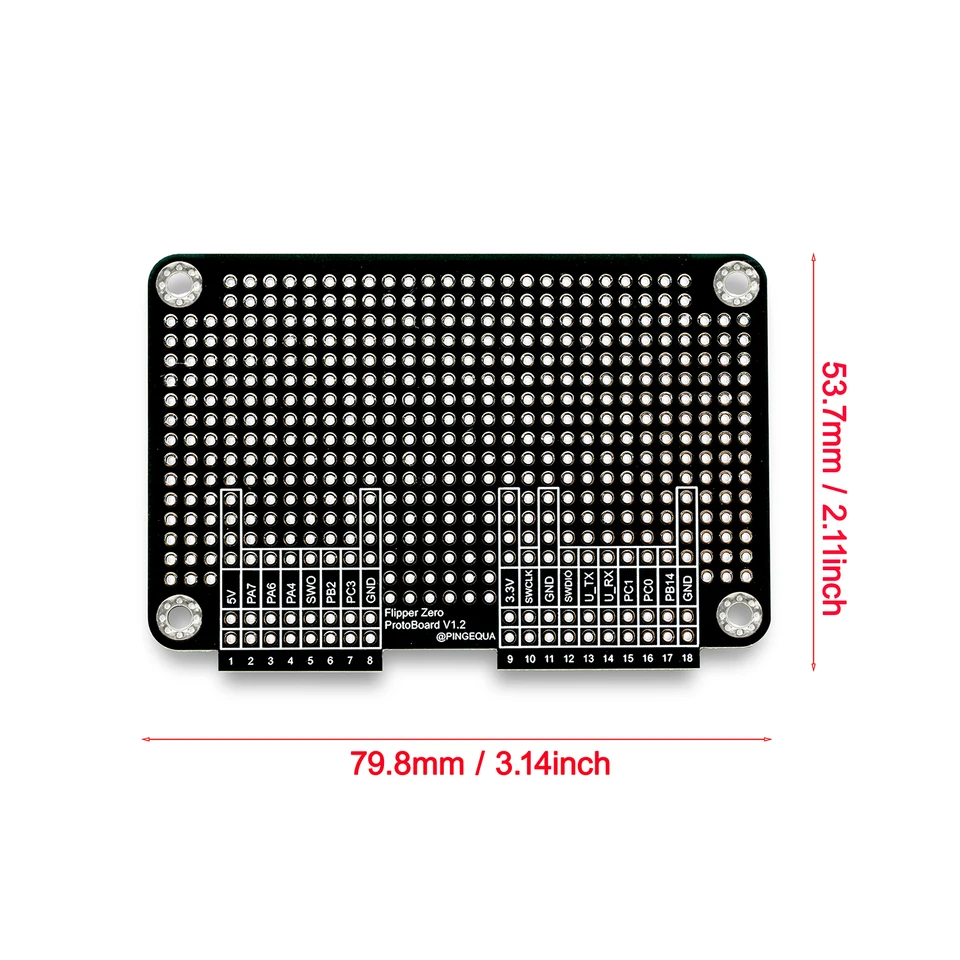 Flipper Zero Prototyping Board Kit – All-Black, 1 Large + 2 Small