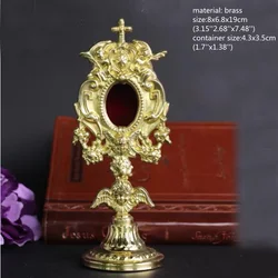 Holy Reliquary Religious Holy Box Catholic Monstrance Cross Angel Christian Souvenir Church Supplies