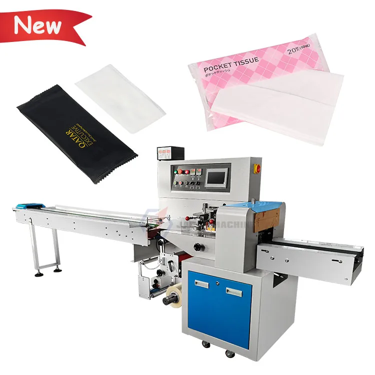 Confezionatrice automatica di carta velina bagnata per tessuti facciali con sacchetto per cuscini in plastica orizzontale