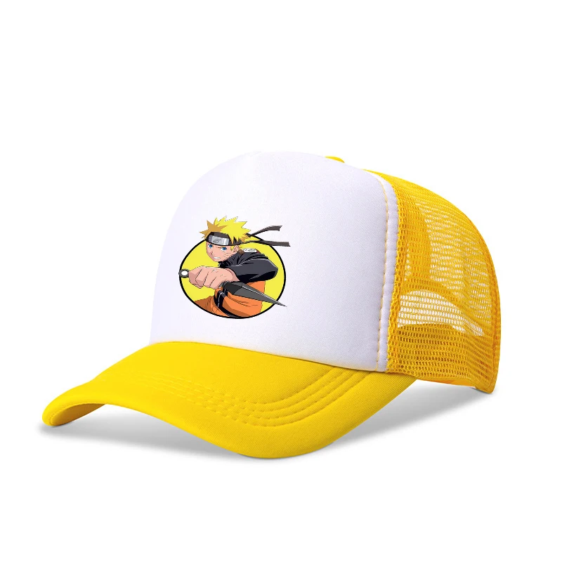 Naruto Boy Baseball Cap Male Sunshade Sunscreen Cap Man Anime Cartoon Hip Hop Caps Fashion Leisure Net Hat Parent-child Hats New view 3