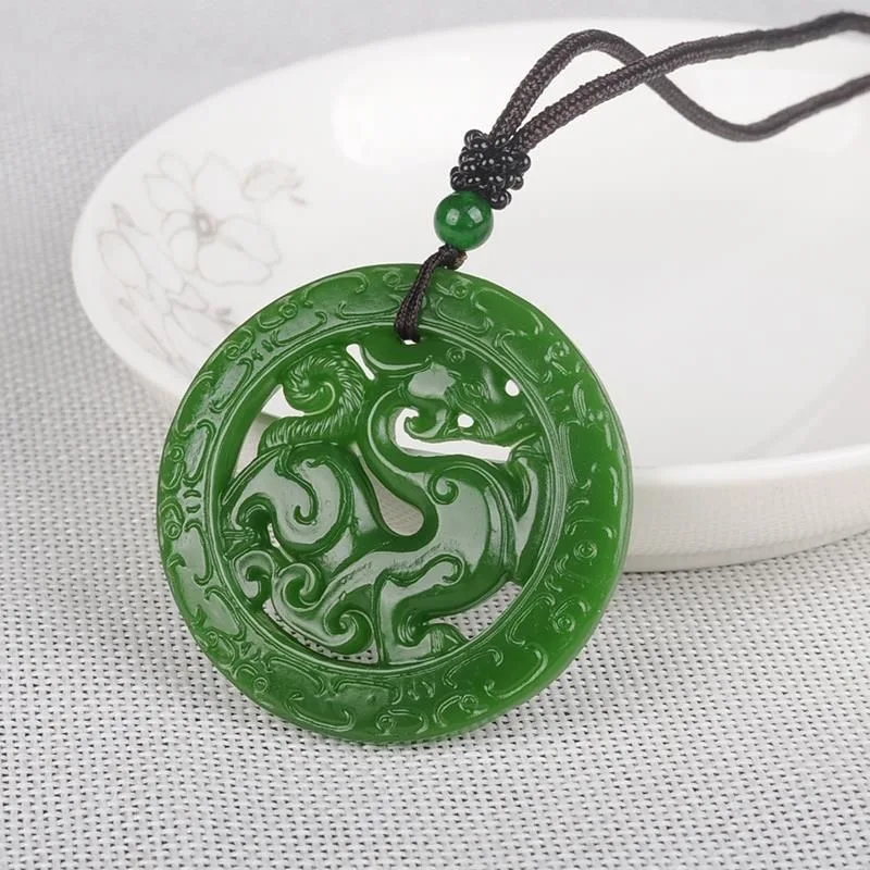 

Hetian Yulong pendant jasper hollowed out antique dragon jade pendant jade life xiao long pendant jade necklace pendant