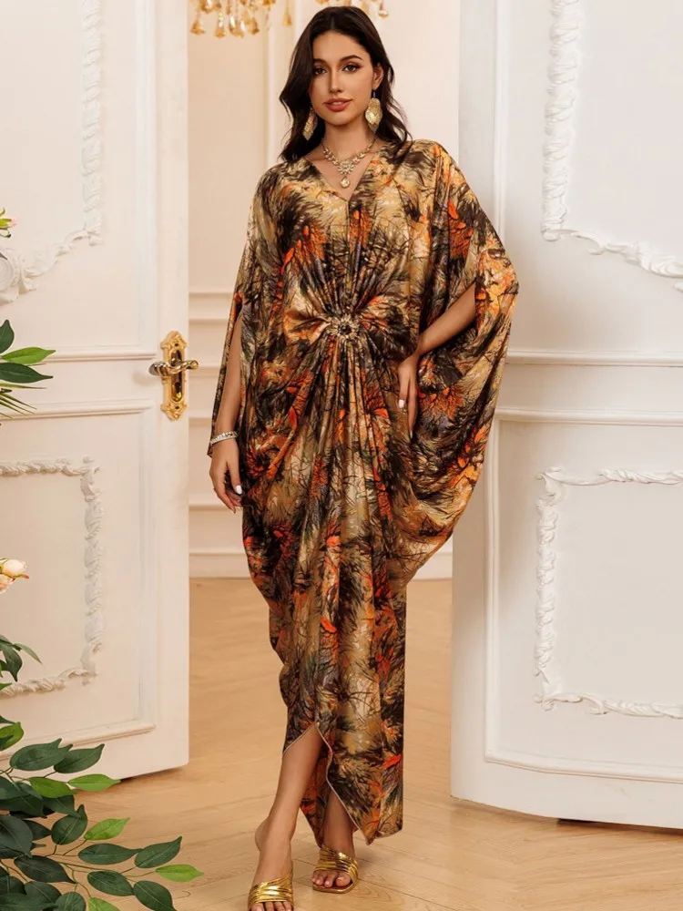 

Dubai Turkey Abaya Dresses For Women 2025 Summer African Plus Size Boubou Africa Party Elegant Gown Traditional Long Dress