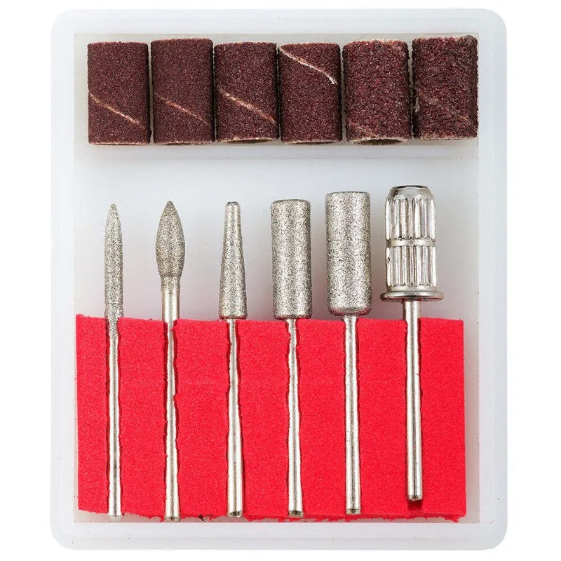 6Pcs Nail Art Drill Bit Replace Sandpaper Head Set for Manicure & Pedicure Kit Replacement Manicure Tool Accessories