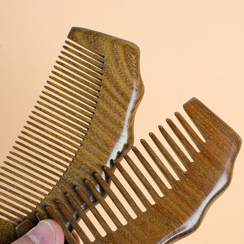 Fine toothed sandalwood comb, smooth hair head massage comb, comfortable anti knot wooden comb,multifunctional head therapy comb