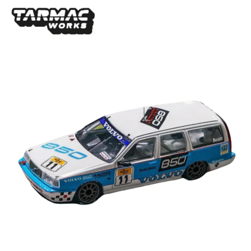 1:64 Volvo 850 Estate 95 Australian Tour Championship car alloy model, children's collection toys, holiday gifts for children.