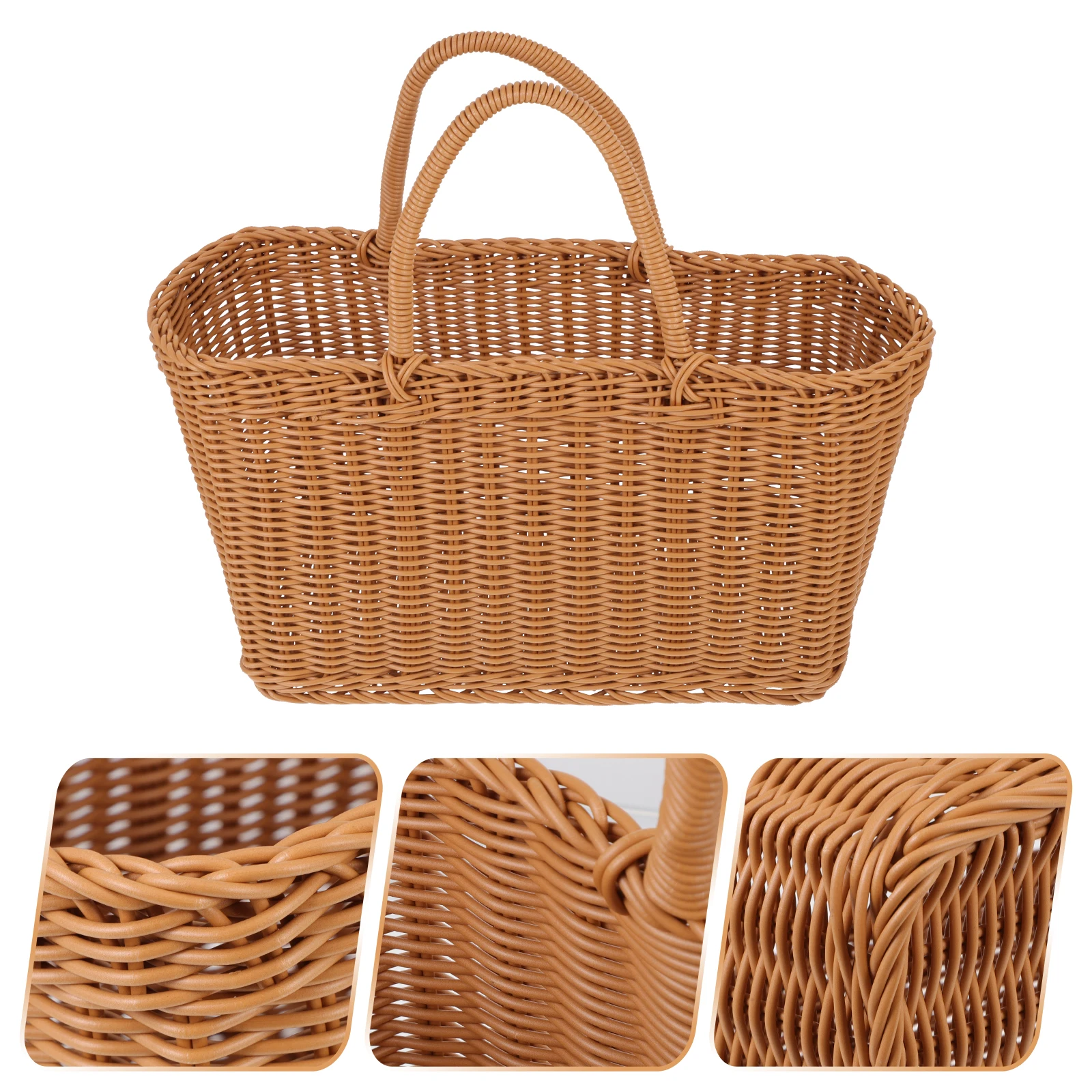 

Portable Woven Storage Lightweight Egg Holder Natural Style Outdoor Picking For Home Office Organization Handmade Plastic Basket