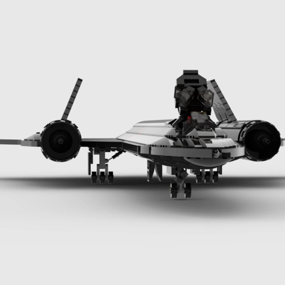 Moc lockheed SR-71 blackbird supersônico de longo alcance aeronaves de reconhecimento estratégico conjunto de blocos de construção brinquedos interceptor