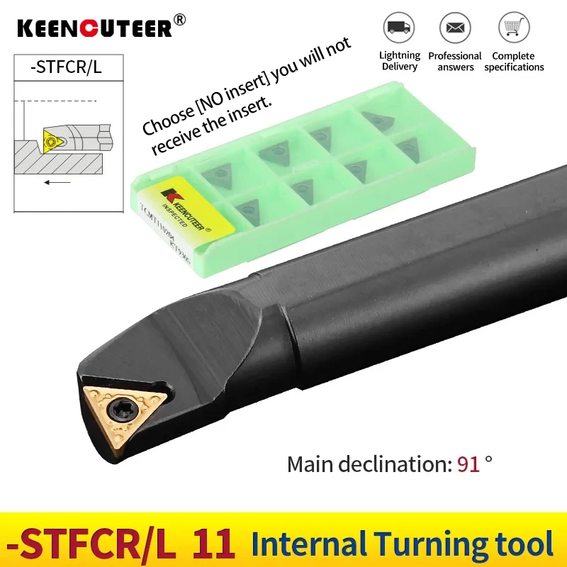 

S10K-STFCR11 S12M-STFCR11 S16Q-STFCR11 Internal Turning Tool Holder TCMT11 Inserts S20R-STFCR11 Lathe Bar CNC Cutting Tools Set