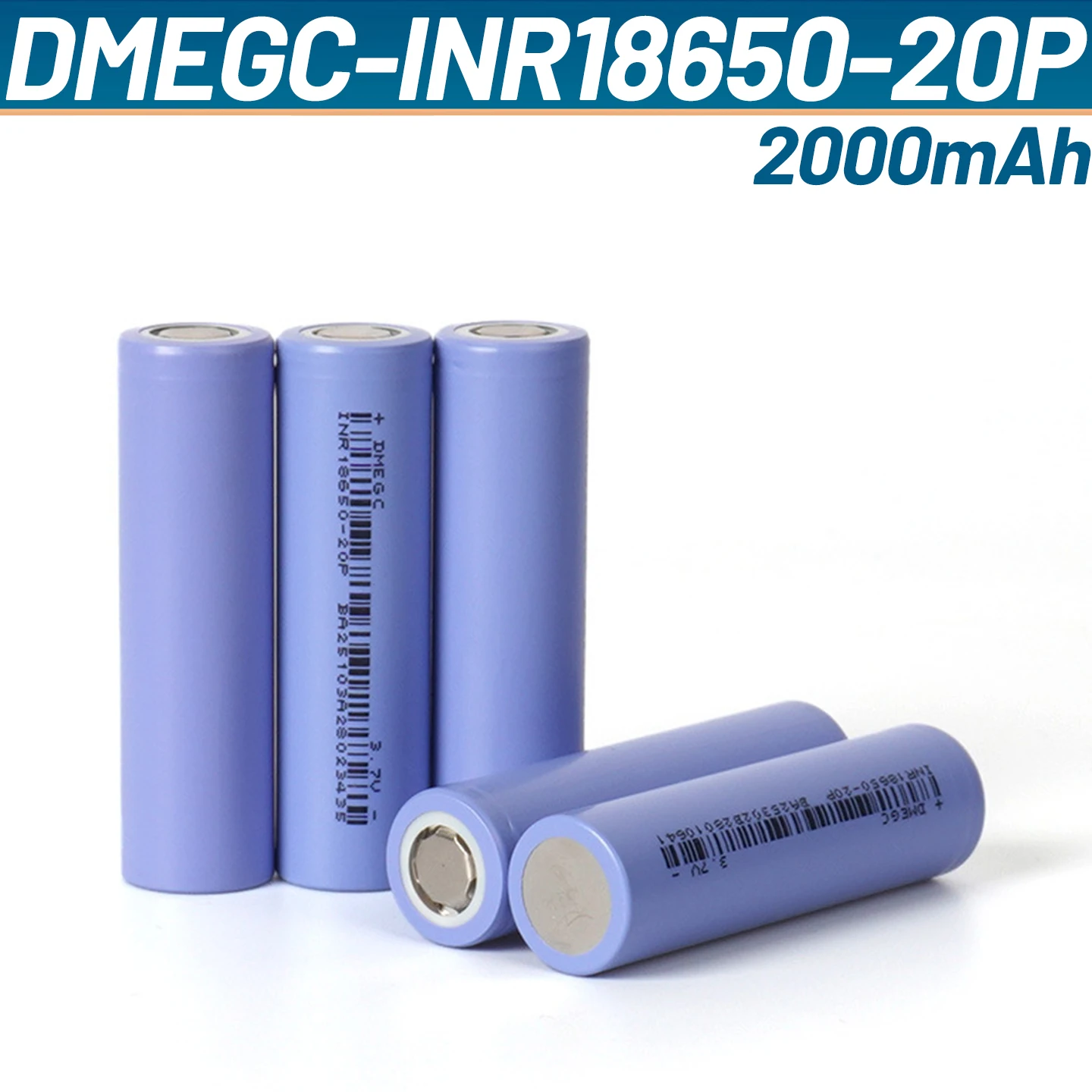 

DMEGC 18650 Lithium Battery 10C 20A Discharge 3.7V 2000mAh INR18650 2000mAh Drone Li-ion 18650 Lithium Rechargeable Battery