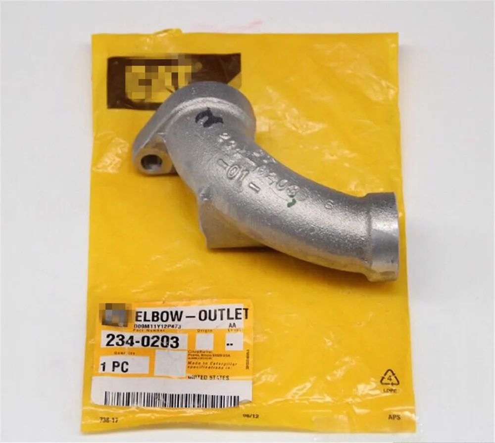 For Caterpillar E330 C D 336D 340D Oil Pump Elbow 234-0203 C9 Engine Oil Pump Connecting Elbow