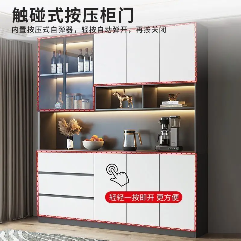 High end solid wood dining room side cabinet, wall facing living room high wine cabinet, modern and simple storage cabinet