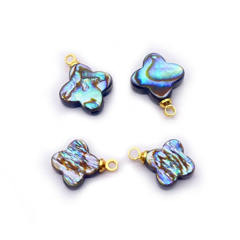 1 Piece Natural Abalone Shell Pendant Mother Of Pearl Flower Shape Earring  Jewelry Making DIY Bracelet  Necklace