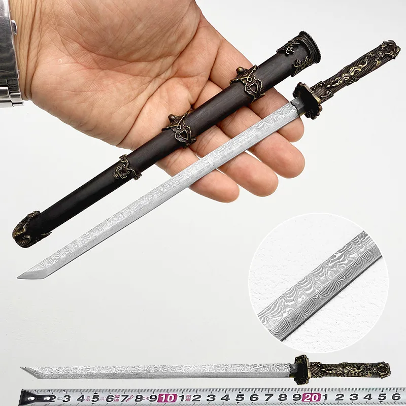25cm/9.84in Katana Short Sword with Sheath Cosplay Model Props Anime Peripherals Samurai Collectible Desktop Display Outdoor Toy