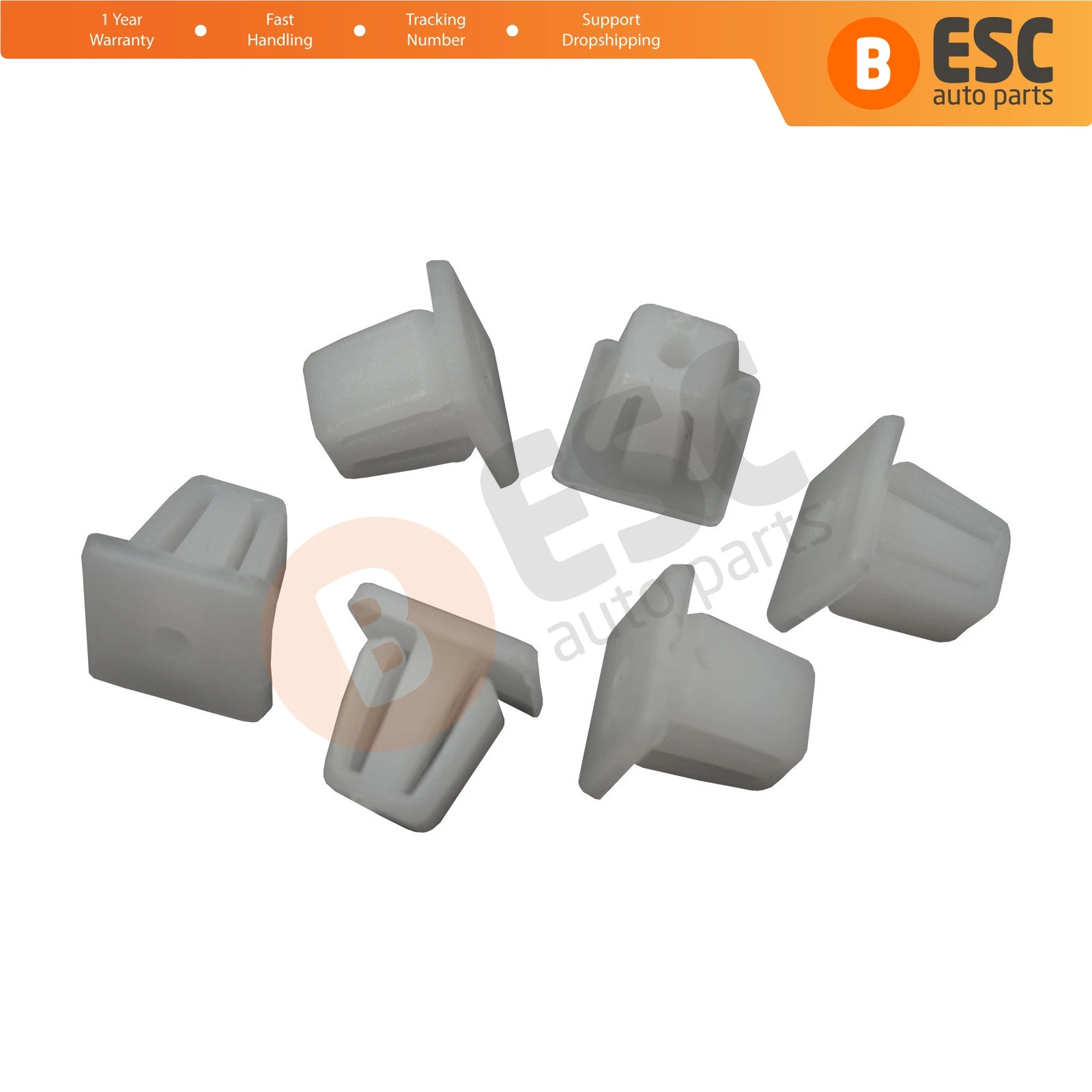 

ESC ECF5037 10 Pieces Bumper Retainer Trim Clip 7703074172 for Renault