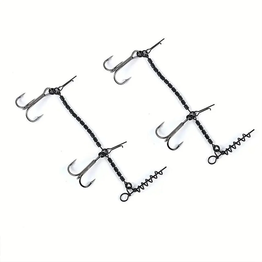 Durable Belly Bar Heavy Stinger Pike Rig Corkscrew With Large Sardines Reducing Gap Between Hook And Lure. Durable