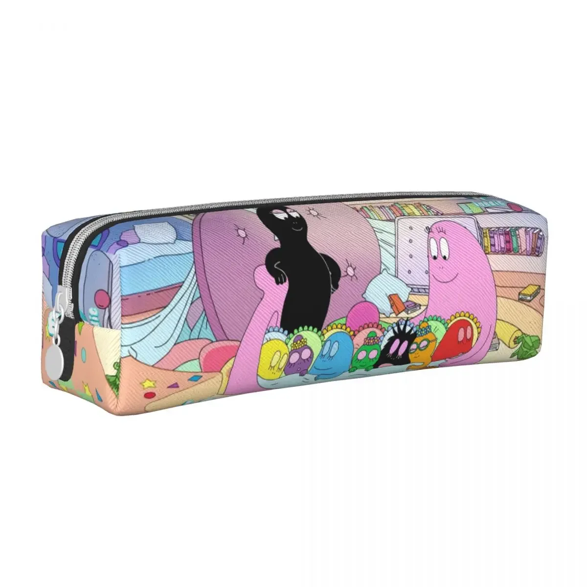 Les Barbapapa Family Pencil Case Classic Cartoon Pen Pencil Bags Kids Big Capacity Office Cosmetic Pencil Box