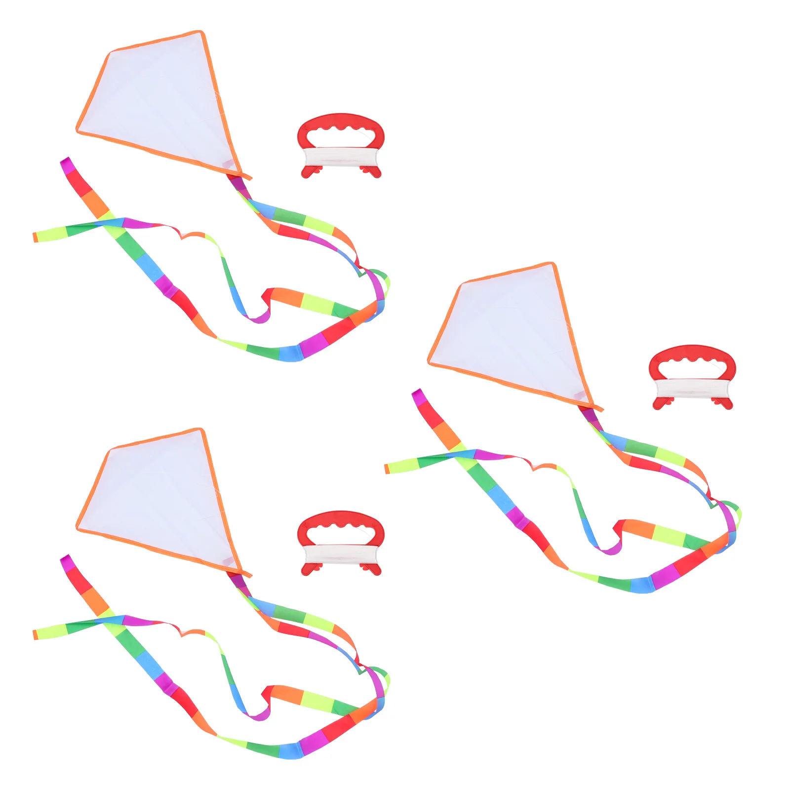 

DIY Kite 3 Sets Fly Swivel Painting Graffiti Blank Toy Kites Waterproof Fabric Easy Outdoor Fun Gifts