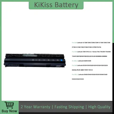 Battery DJ1J0 F3YGT 8858X For Dell Latitude 2-IN-1 E4200 E4300 E6220 E6330 E6420 E6430 E6520 12 6330 7200 7210 7280 7290