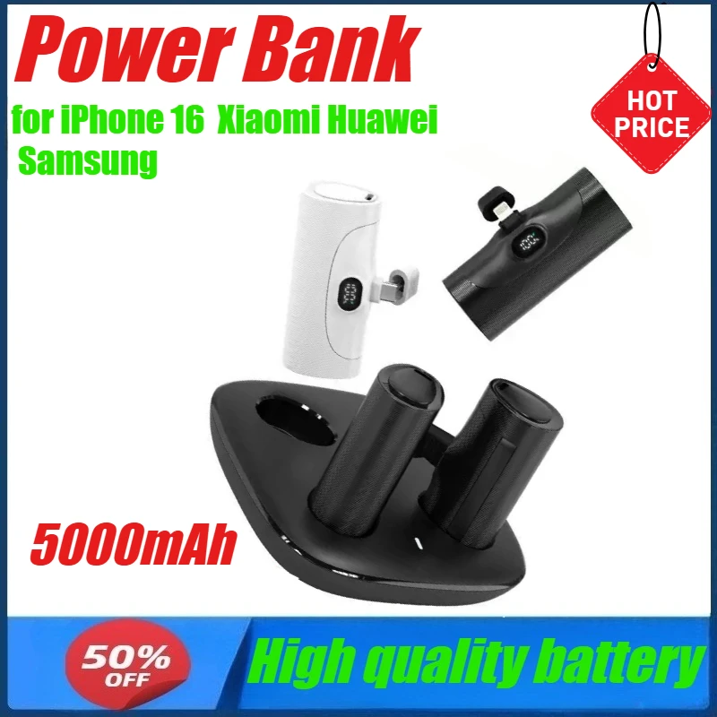 

5000mAh Mini Power Bank PD20W Fast Charging Portable Battery Pack Rechargeable Battery for IPhone 16 Xiaomi Huawei Samsun