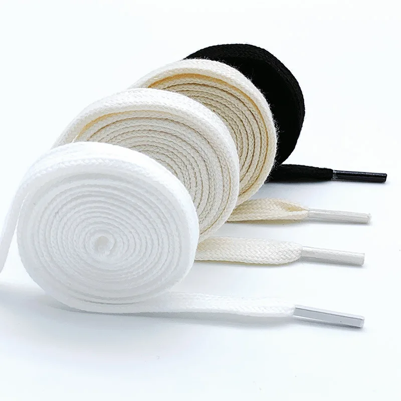 

New Flat Cotton Shoelaces for Sneakers AF1 AJ1 Shoelace High-top Canvas Casual Shoe Laces No Elasticity Shoestring for Men Women