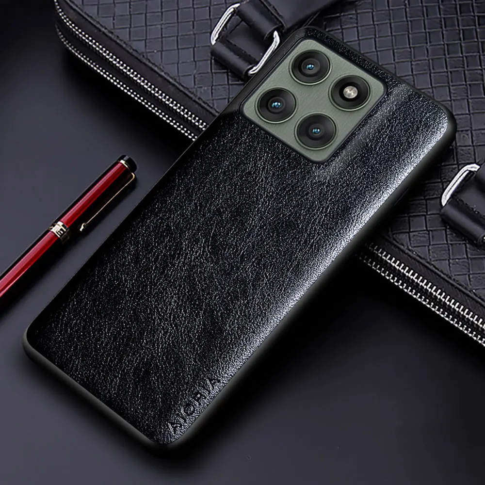 حافظة جلدية فاخرة لهاتف موتورولا إيدج 60 50 فيوجن برو نيو الترا S50 فوندا للأعمال بلون سادة غطاء هاتف صلب من البولي كربونات #3