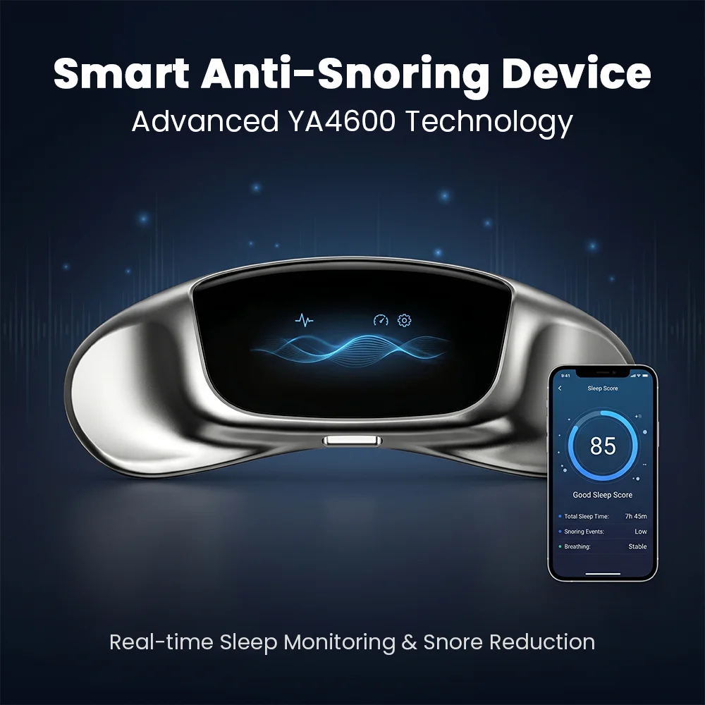 EMS Pulse Stop Snore Smart Anti Snoring Magnetic Patch Snore Stopper Electric Throat Muscle Stimulator Massager