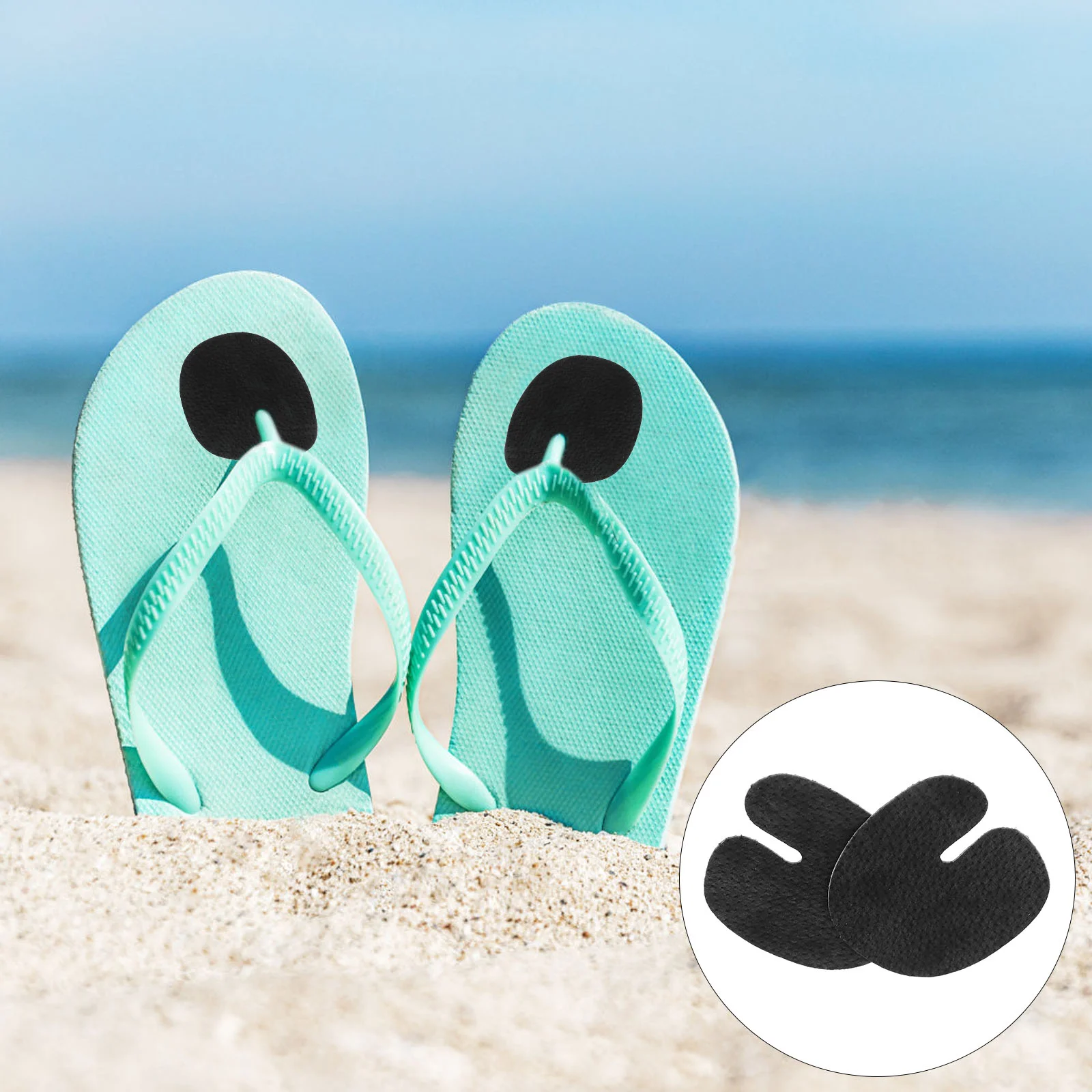 

2 Pairs Front Slippers Adhesive Foot Cushions Toe Cap Sandals Insoles