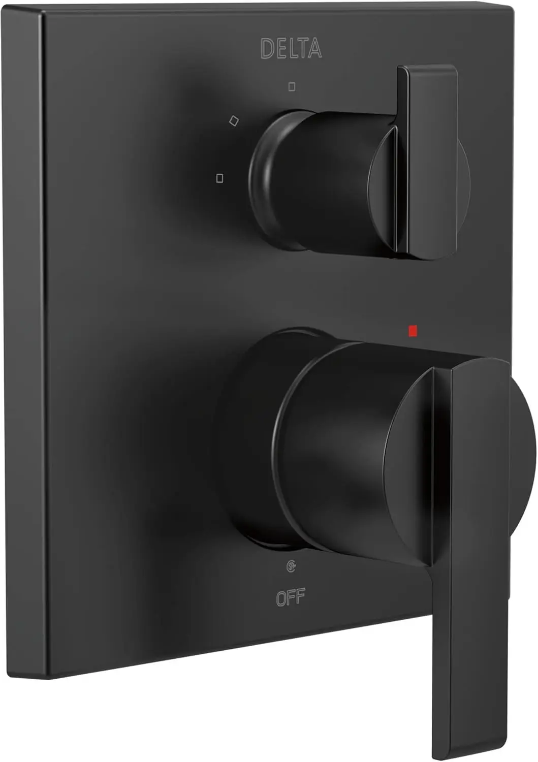 Angular Modern Monitor 14 Series Valve 3-Setting Integrated Shower Trim with Diverter Matte Black Superior Quality