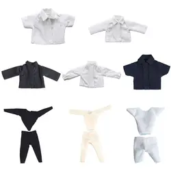 Ob11 Doll Clothes White Shirt Casual Wear T-shirt Tops Leggings For 1/12Bjd Dolls Accessories Obitsu11 Clothes Kids Toys