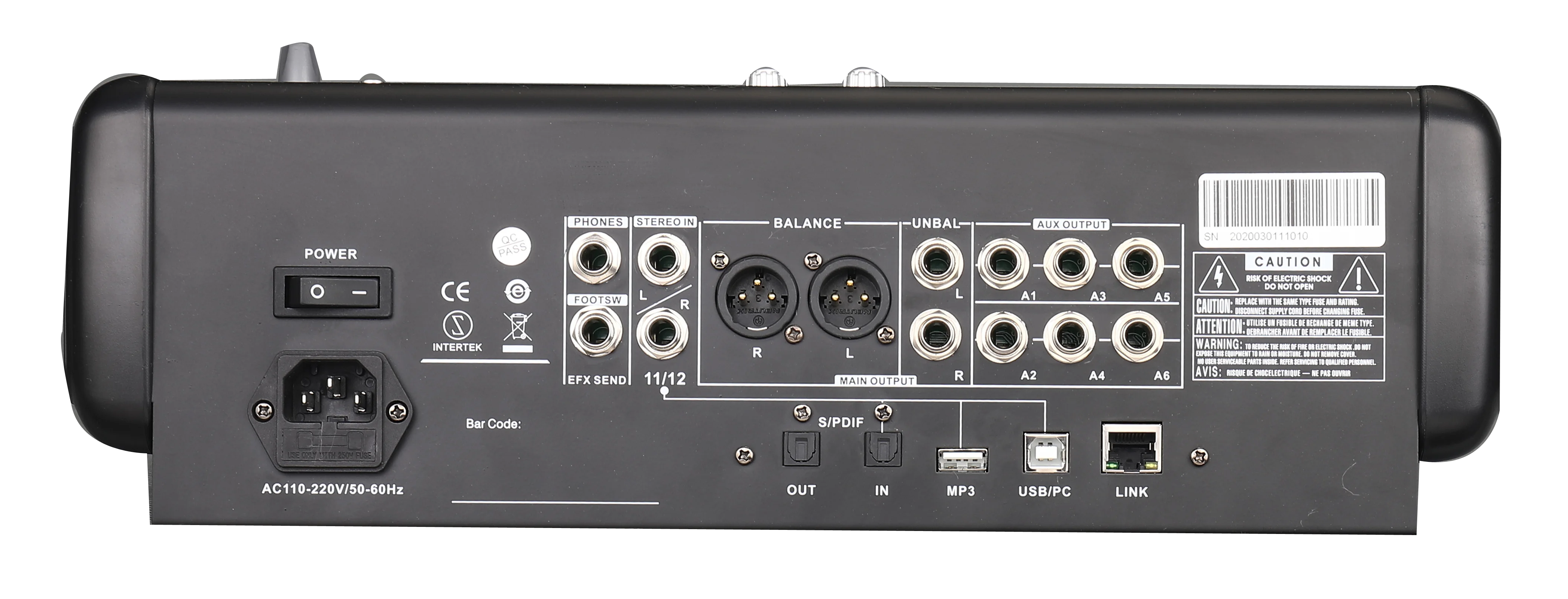16 Channel Digital Mixer Built-in Effect RGB LED Stage Audio Equipment