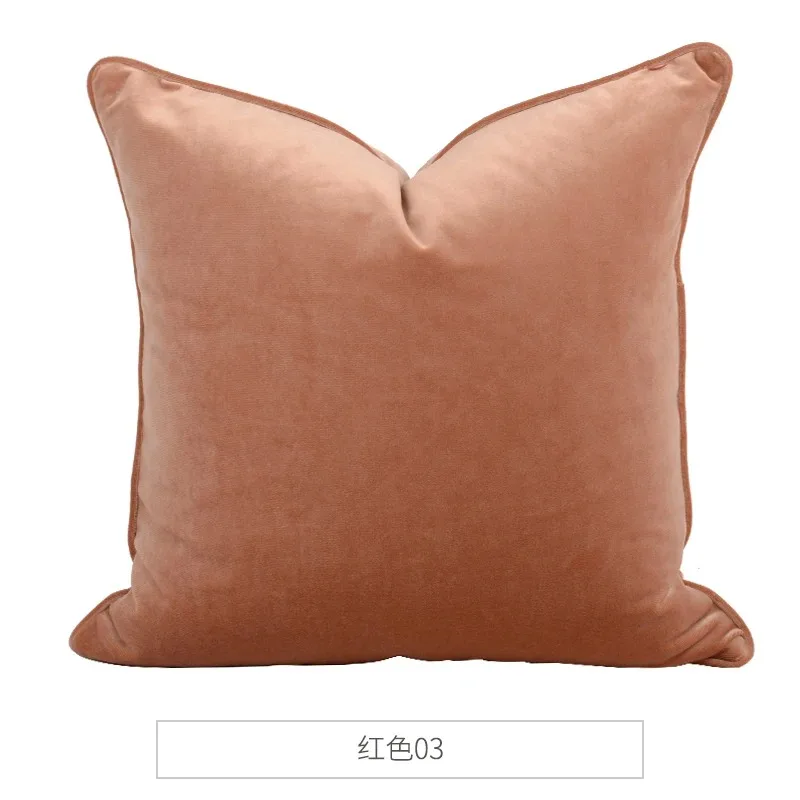 Everbright Store Light Luxury Simple Velvet Velvet Pillow By Pillowcase Living Room Sofa Cushion Bedside Backrest
