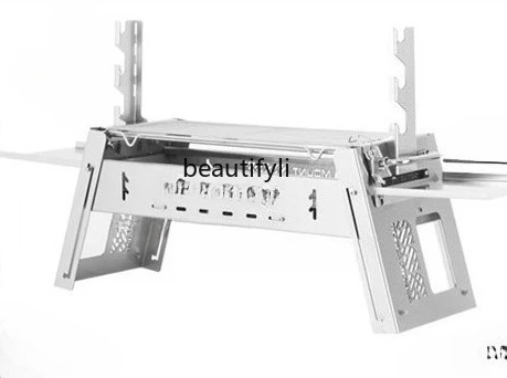 

A36 304 stainless steel folding barbecue grill outdoor household charcoal stove convenient storage thickened stove