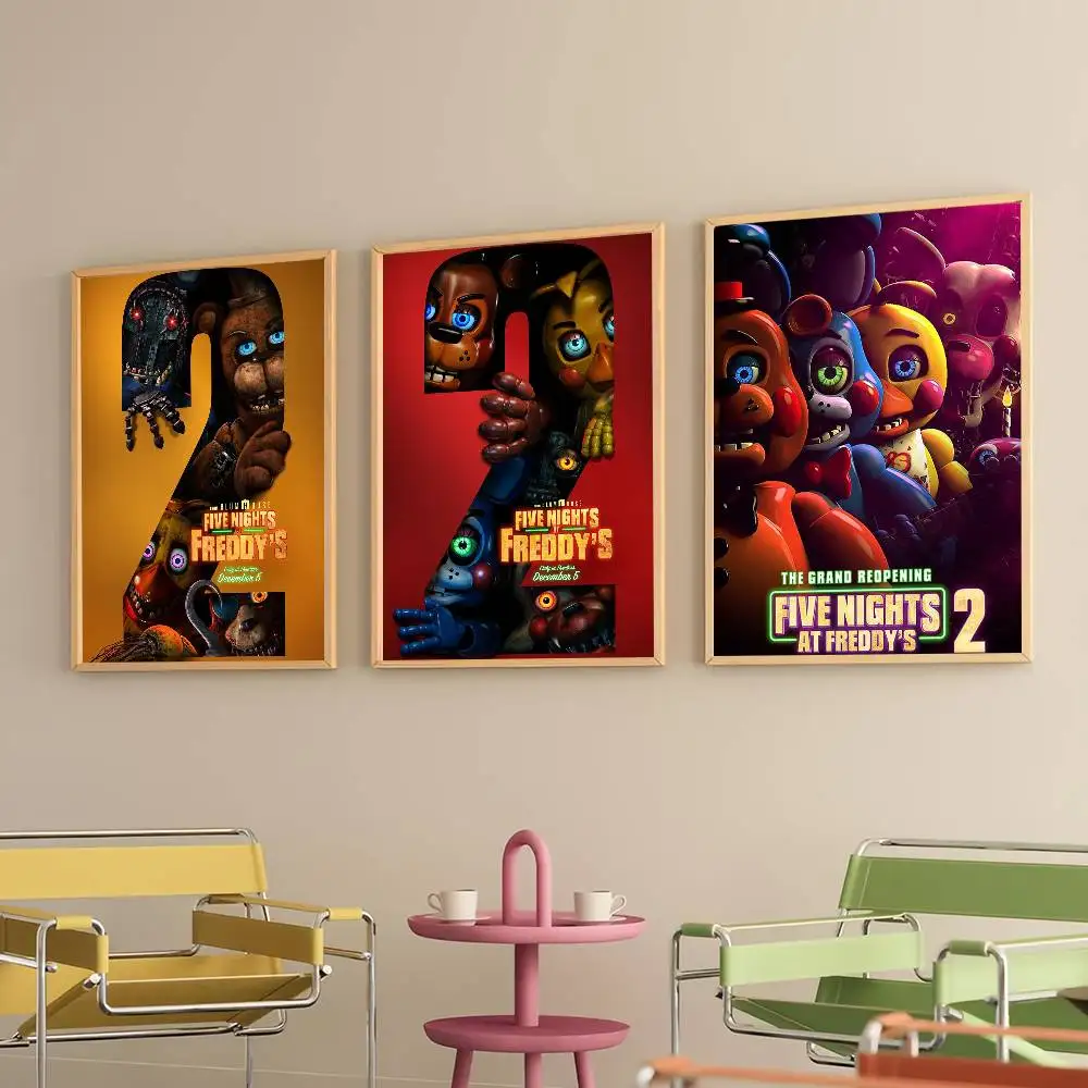 ملصق فيلم F-Five N-Nights at F-Freddy's 2-S يطبع منزل ذاتي اللصق مناسب لتزيين غرفة المعيشة والجدار